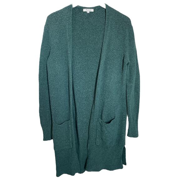 Madewell Open Front Long Cardigan Sweater XXS Green - Picture 1 of 4